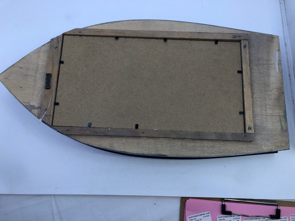 WHITE & BLUE BOAT MIRROR WALL.