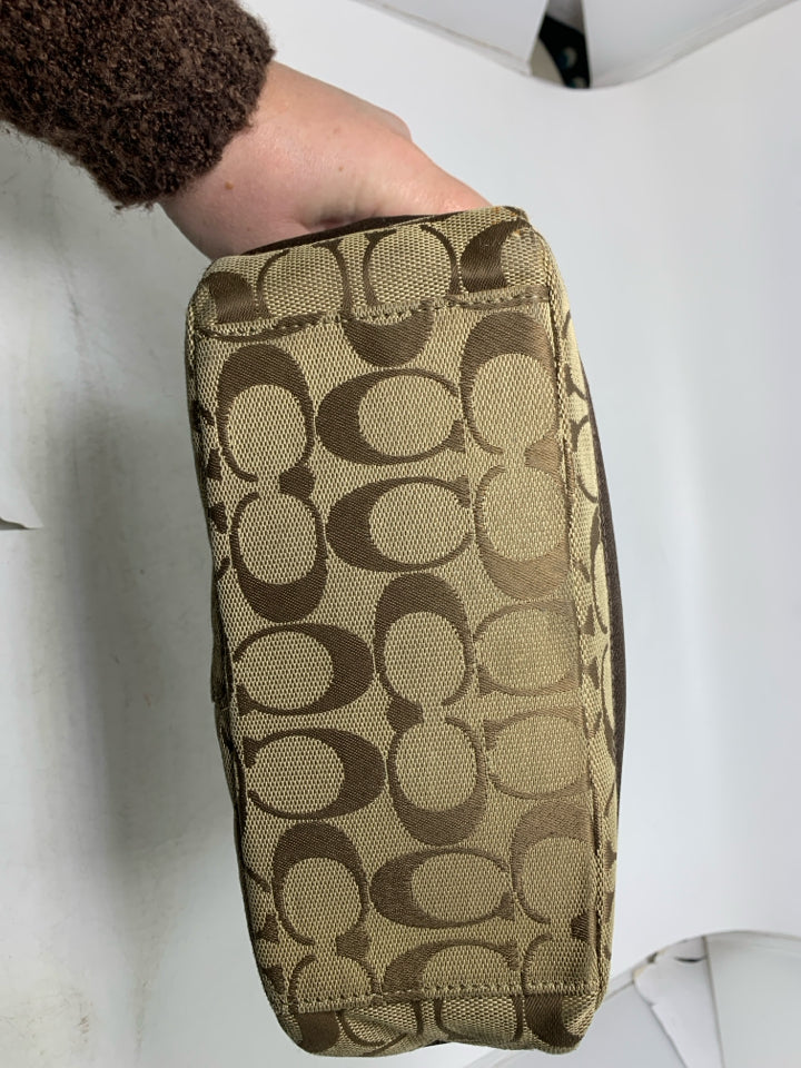 Vintage Coach Signature C Canvas Stripe Mini Shoulder Bag/Pouchette *Some Exteri