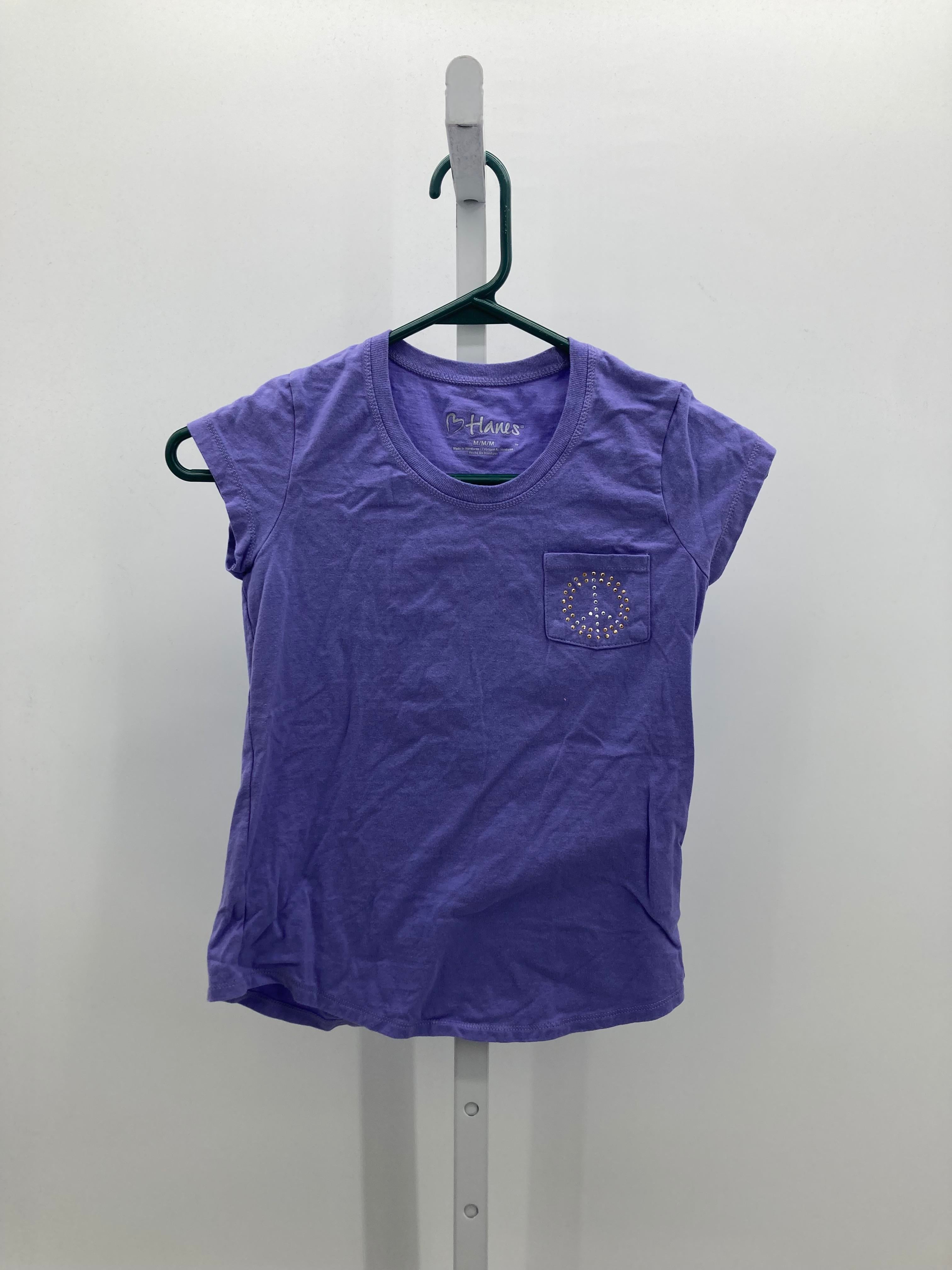Hanes Size 8-10 Girls Short Sleeve Shirt