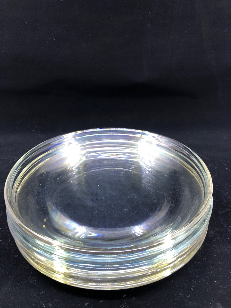 15PC GLASS DISH SET: 6 DINNER, 6 LUNCH, 3 SERVERS