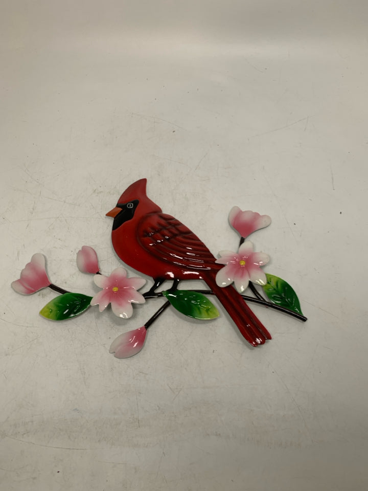 LIGHT WEIGHT METAL CARDINAL WALL HANGING.