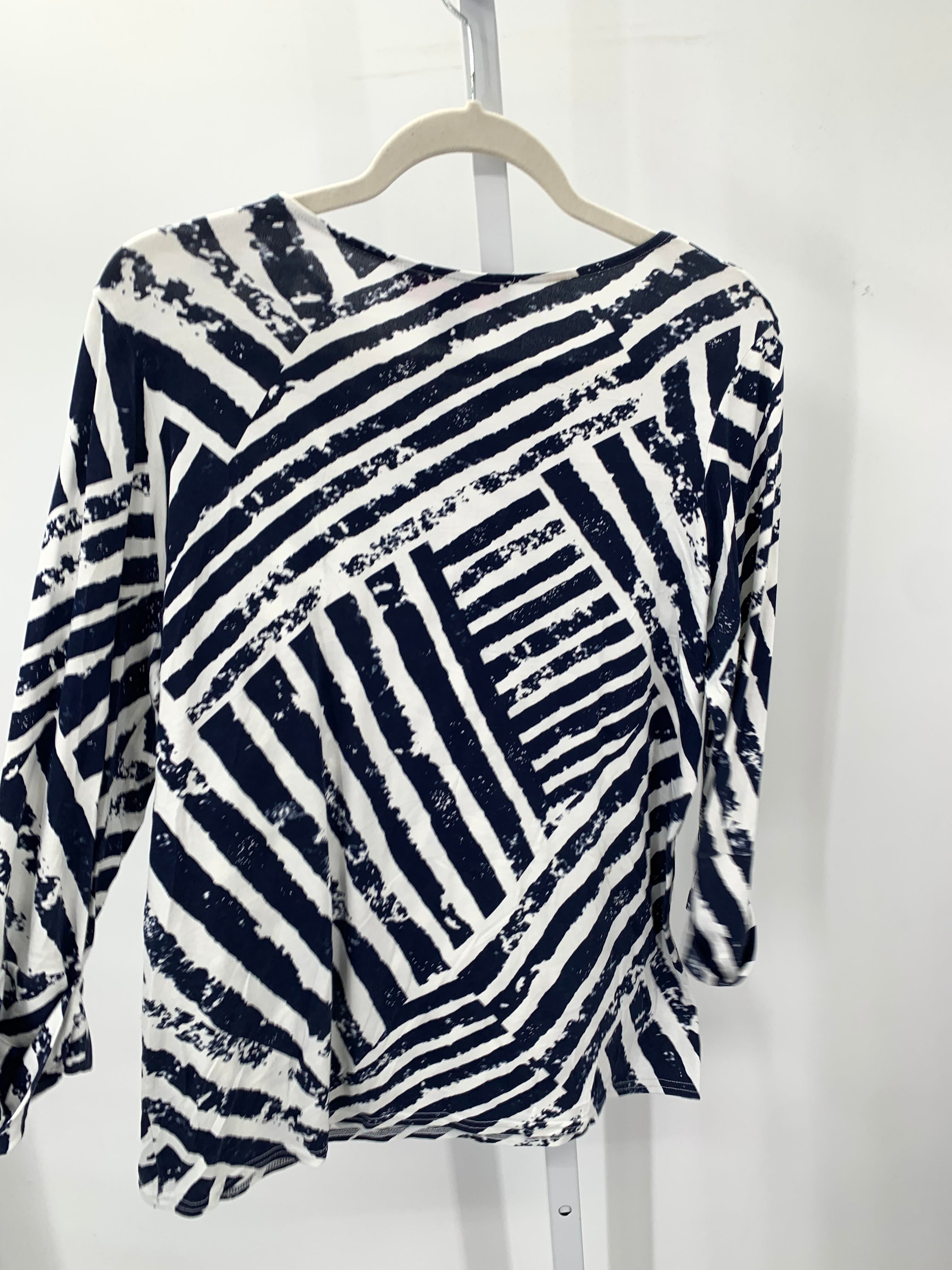 Peck & Peck Size Medium Misses 3/4 Sleeve Shirt