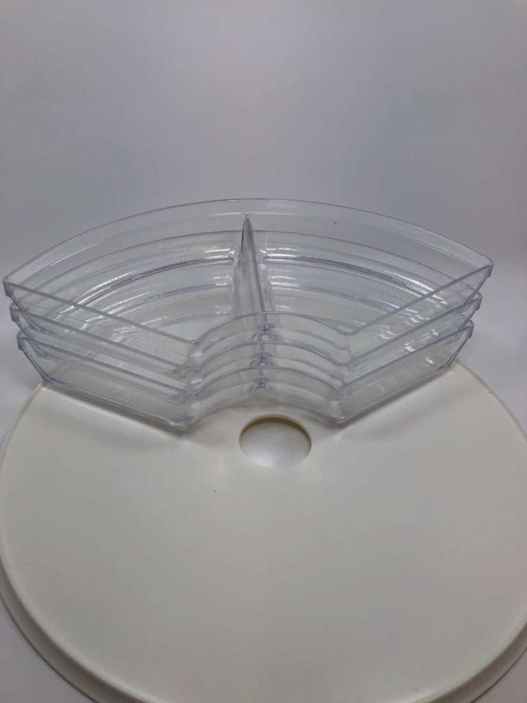 ACRYLIC UMBRELLA TABLE LAZY SUSAN IN BOX.