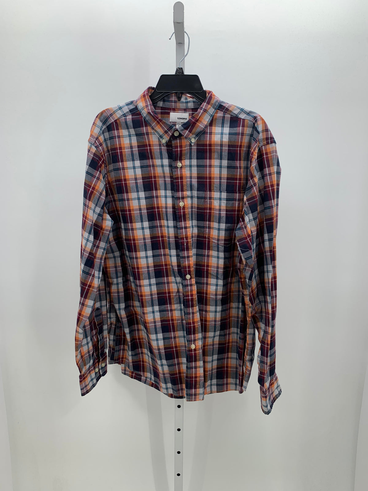PLAID BTN DOWN