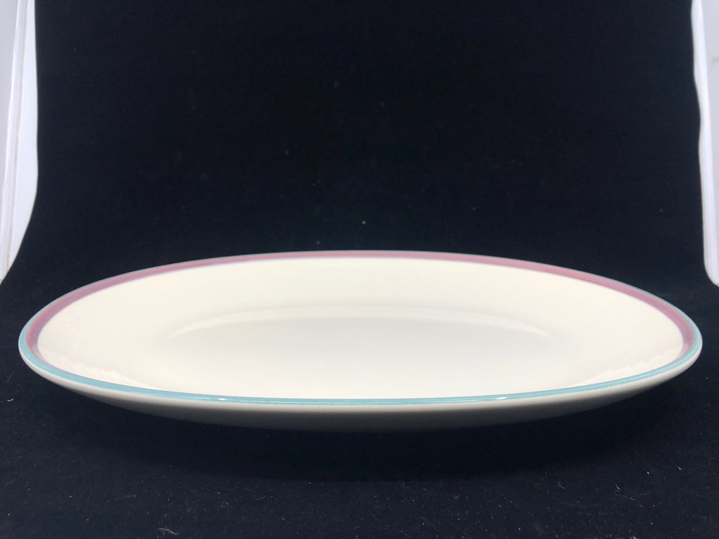 GREEN AND PURPLE PFALTZGRAFF OVAL PLATTER.