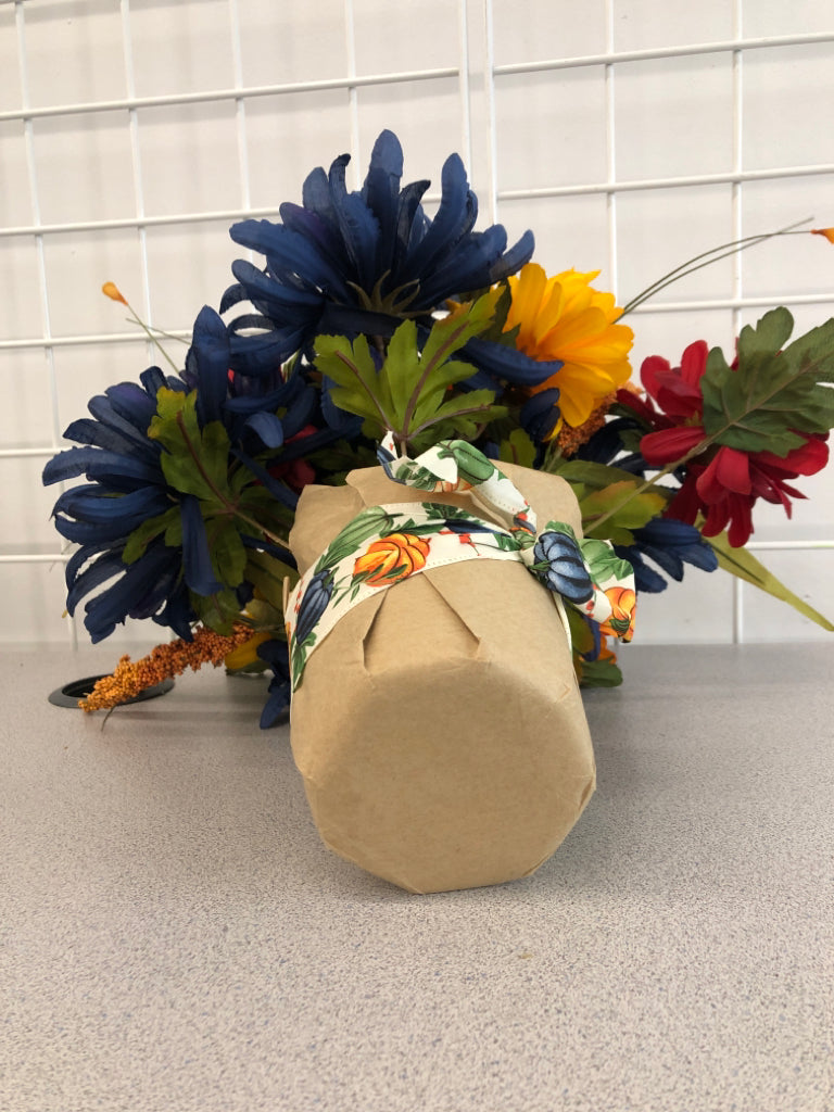 FALL FLORAL IN PAPER WRAPPING.