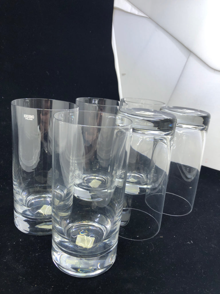 6 HIGHBALL TUMBLER GLASSES.