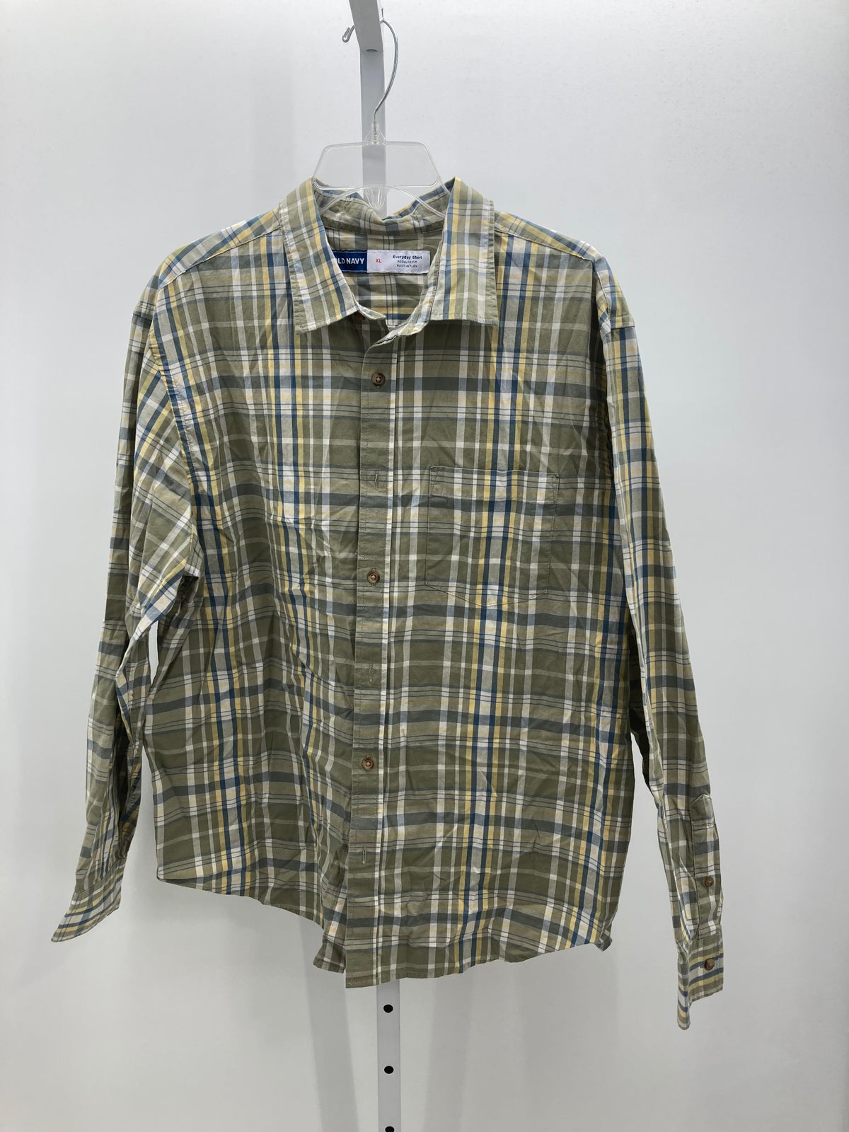 PLAID BTN DOWN