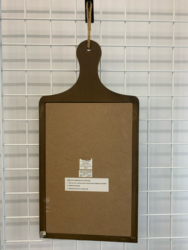 HANGING WOODEN MENU BOARD.