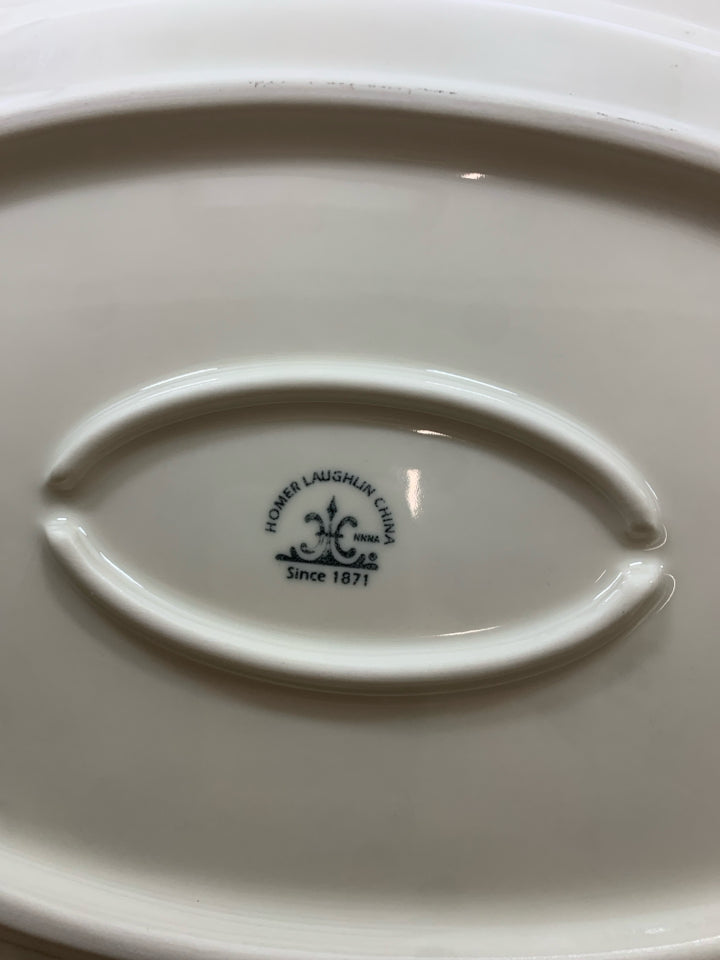 4 VTG OVAL PLATTERS - HOMER LAUGHLIN.