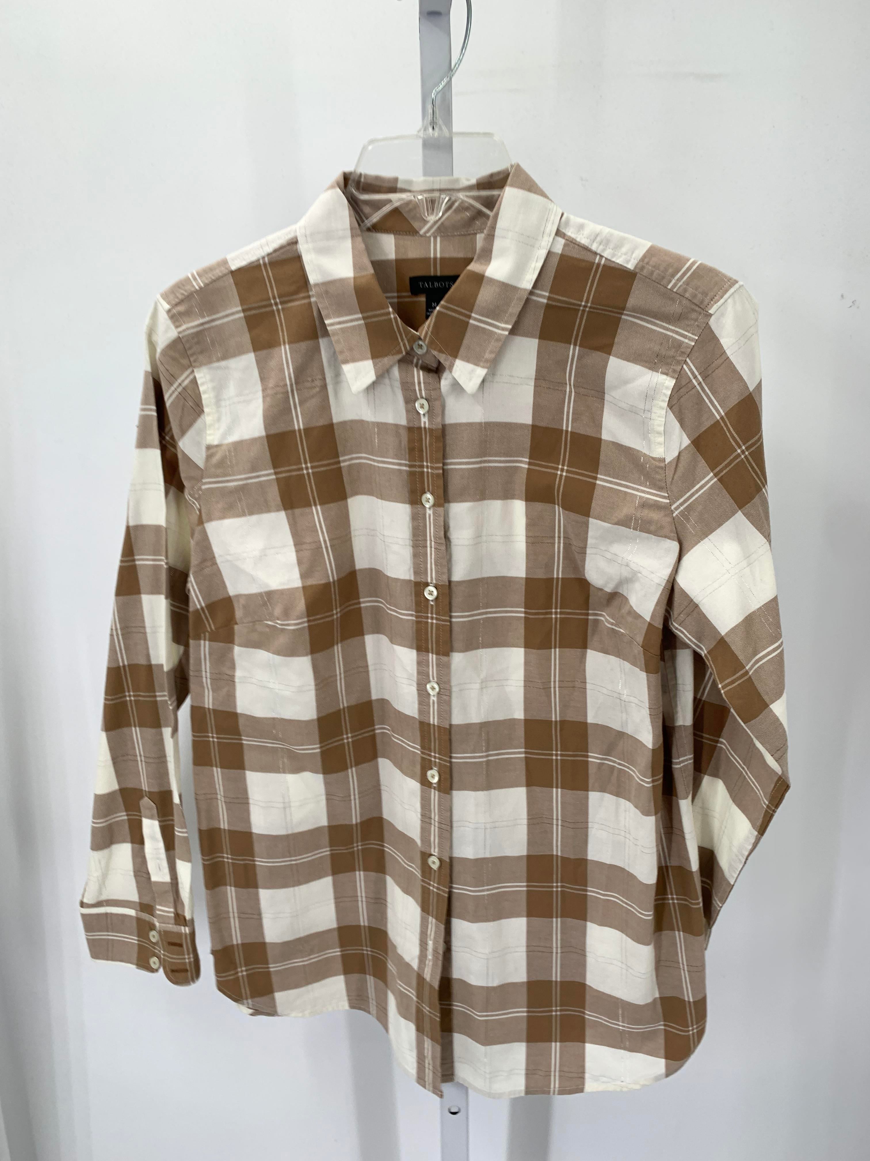Talbots Size Medium Misses Long Sleeve Shirt