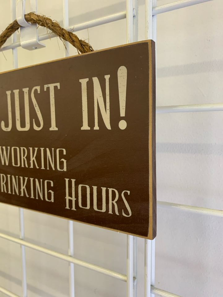 THIS JUST IN- WOOD SIGN.