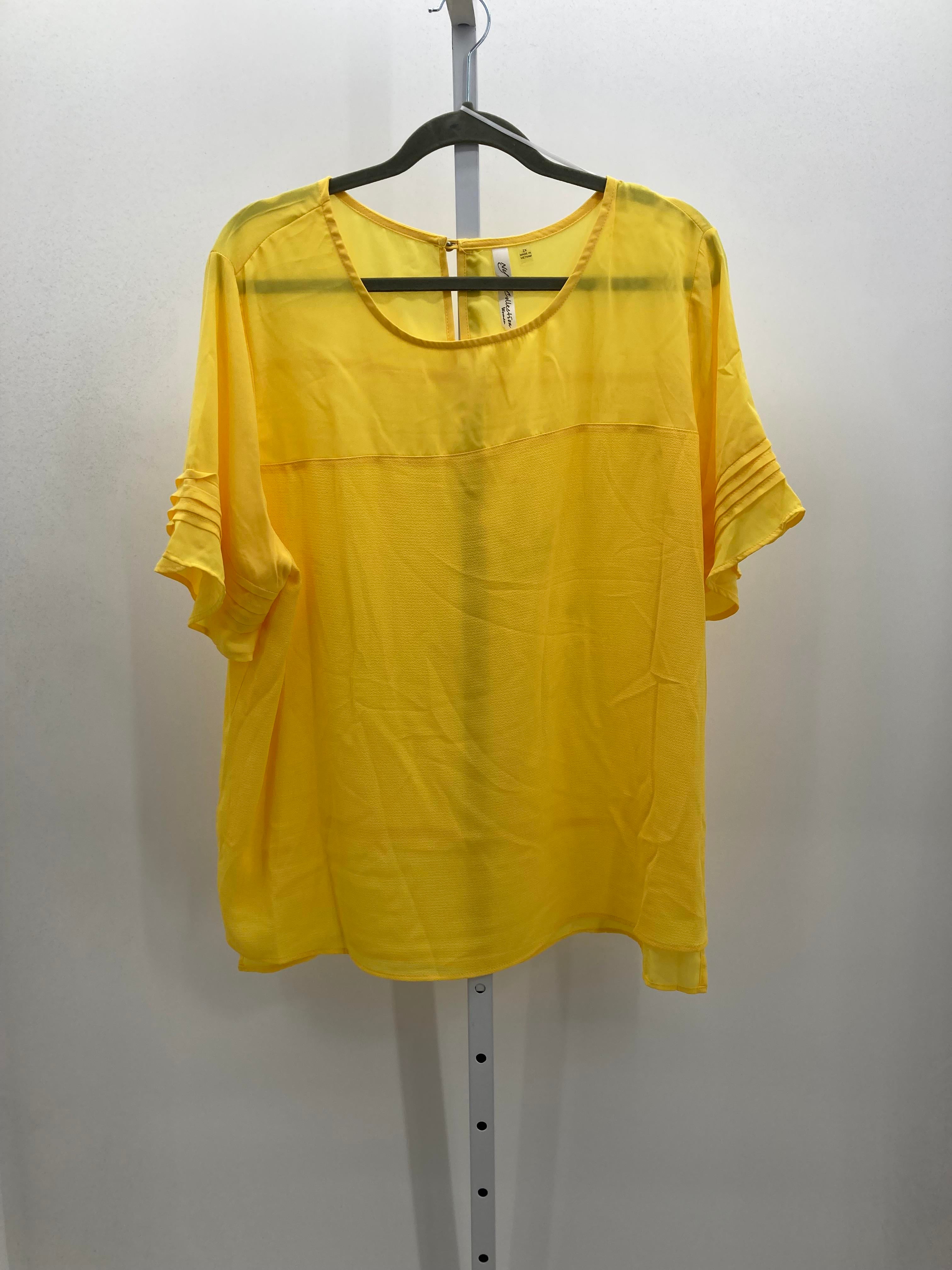 NY Collection Size 2X Womens Short Sleeve Shirt