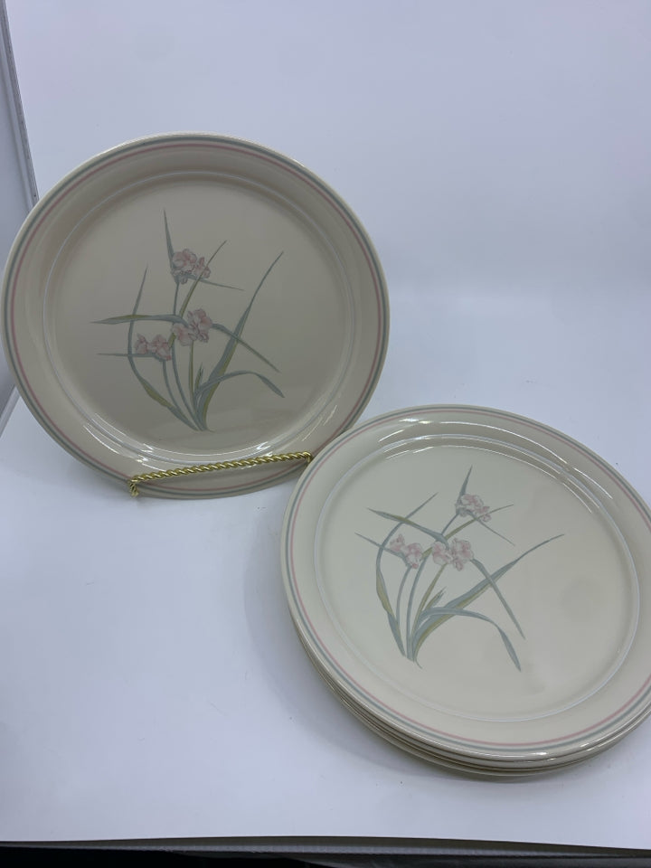 6 CORNING SPRING POND DINNER PLATES.