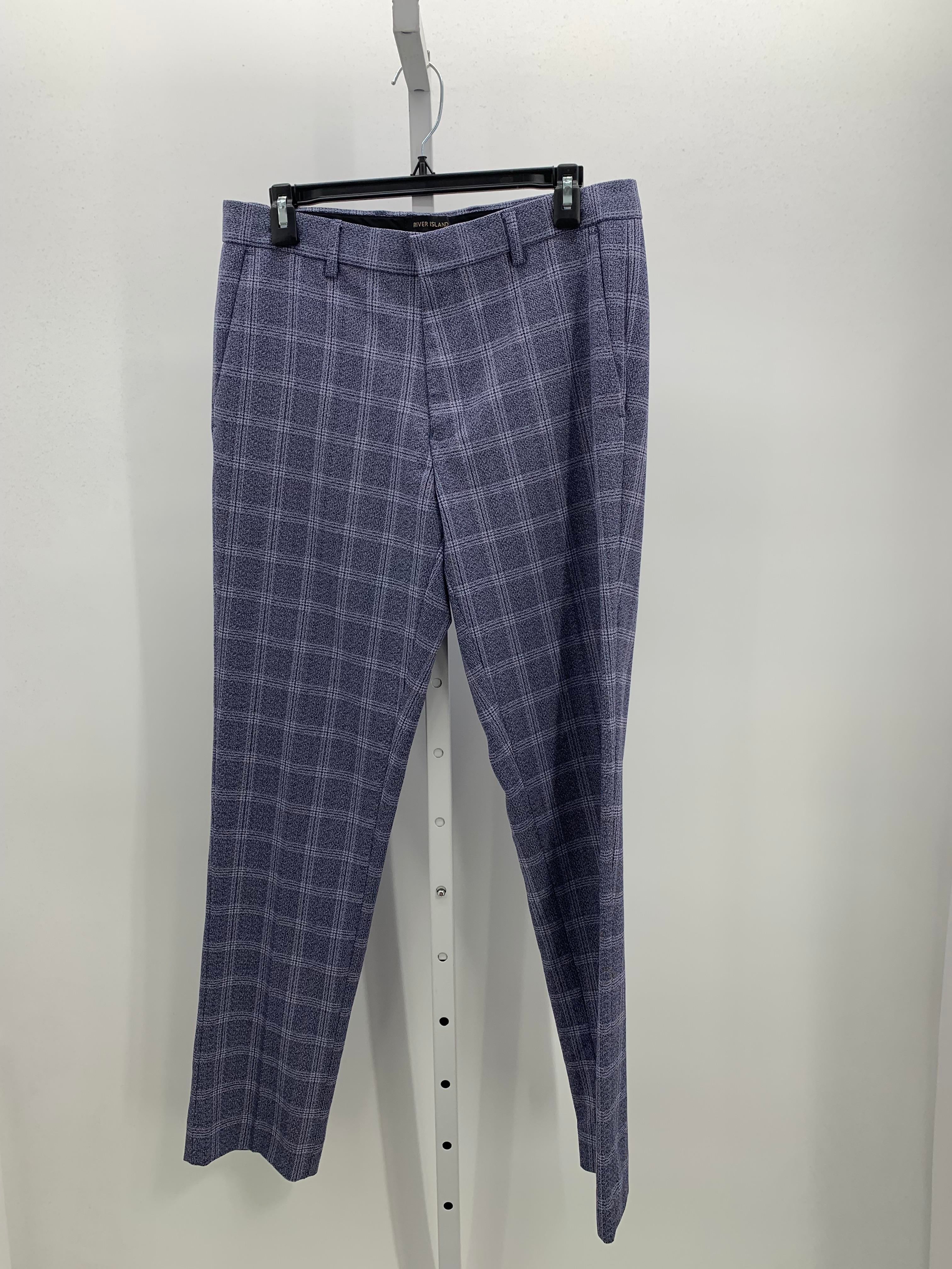 SLIM PLAID STRETCH TROUSERS- RIVER ISLAND