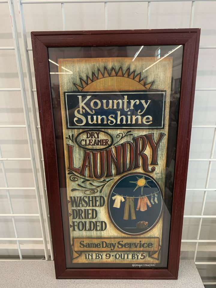 KOUNTRY SUNSHINE LAUNDRY SIGN.