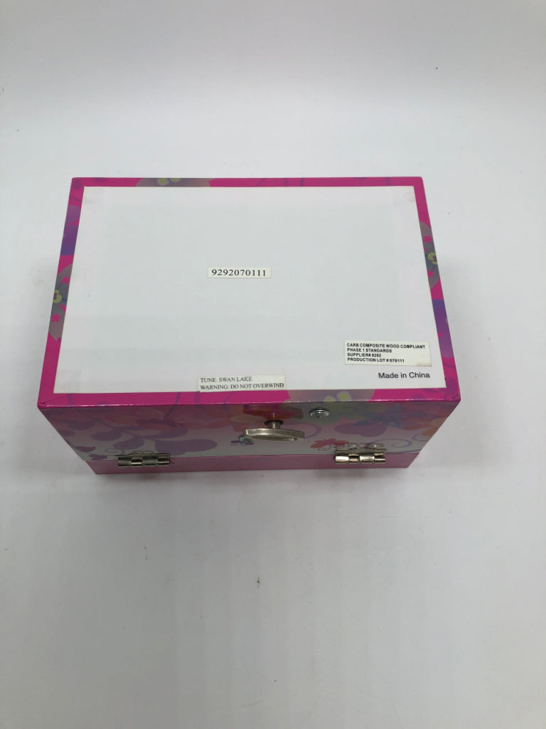 GLITTER FLOWER FAIRY JEWELRY MUSIC BOX.