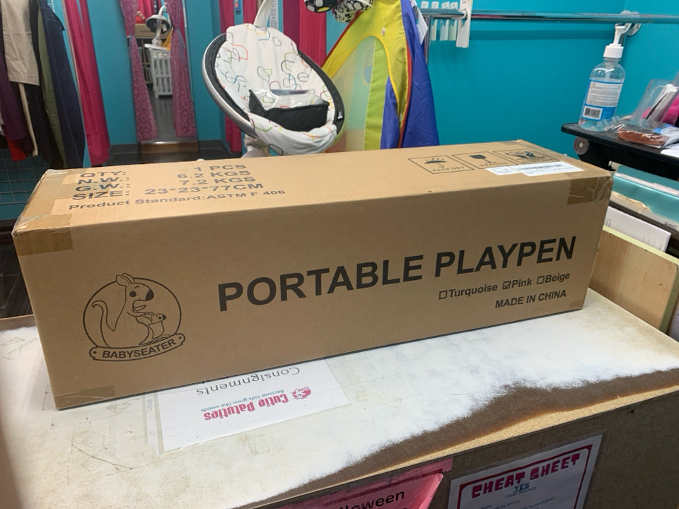 NIB BabySeater Portable Playpen - Pink