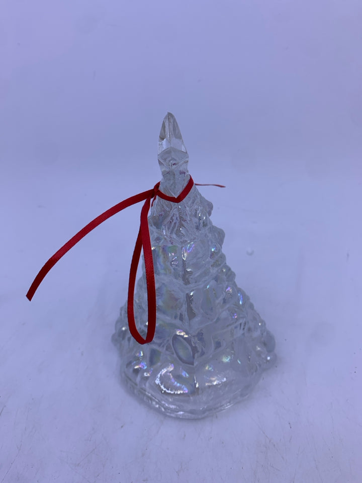 IRIDESCENT GLASS CHRISTMAS TREE.