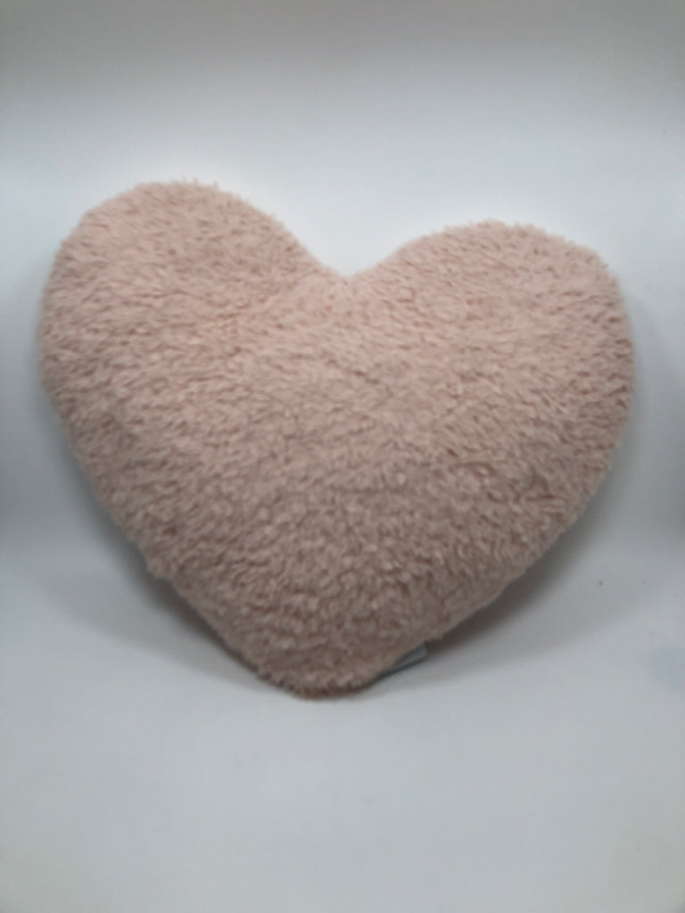 FUZZY HEART SHAPED PILLOW.