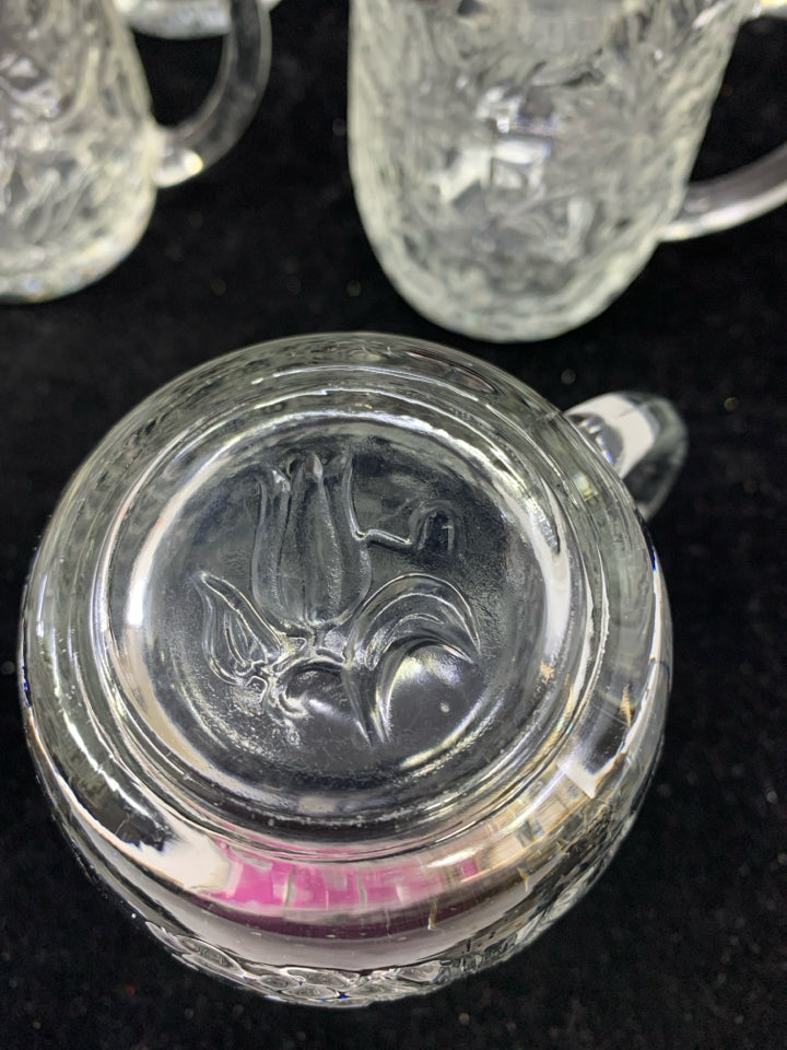 6 FANTASIA POINSETTIA EMBOSSED MUGS- PRINCESS HOUSE