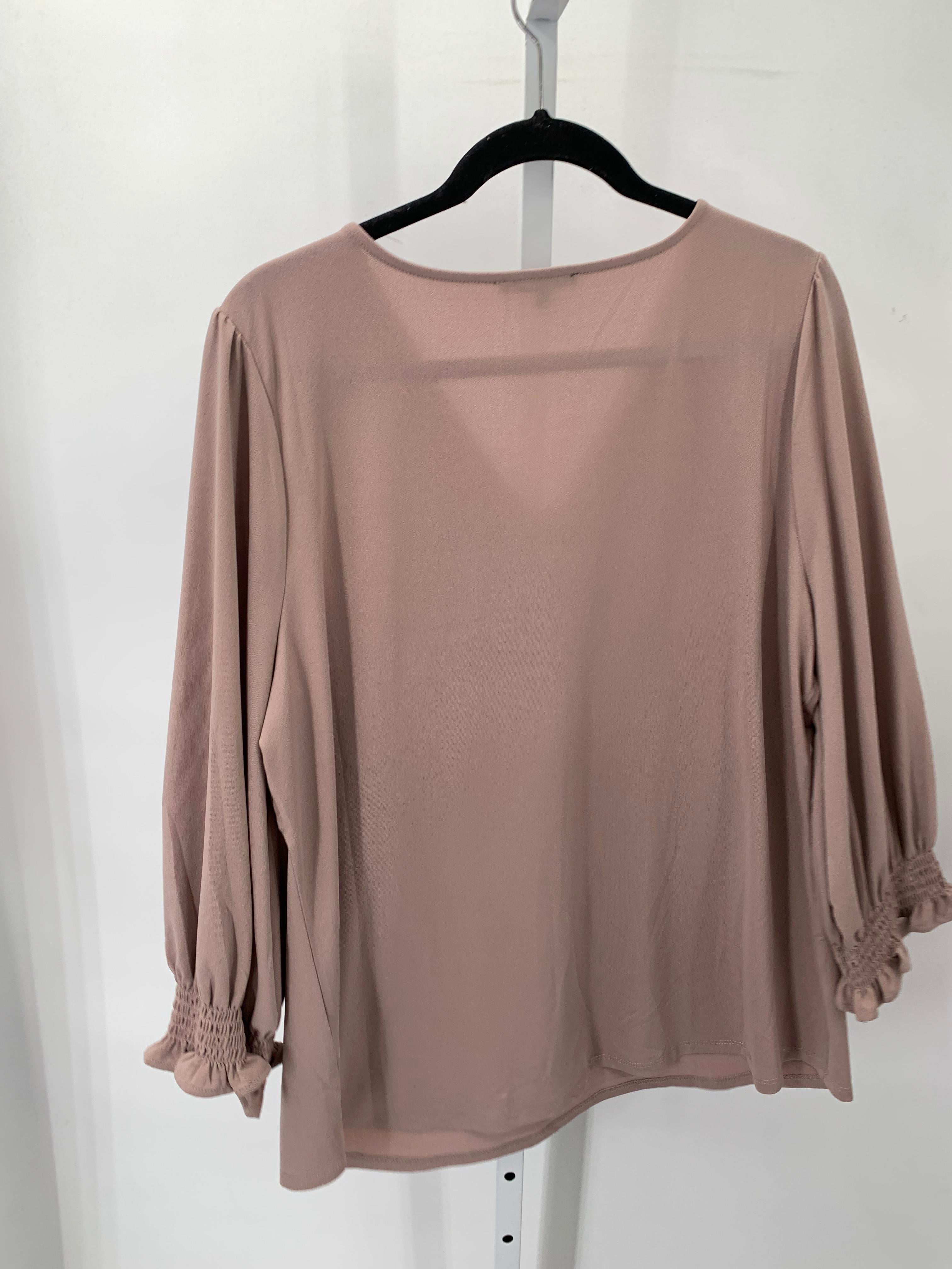 Adrianna Papell Size 1X Womens 3/4 Sleeve Shirt