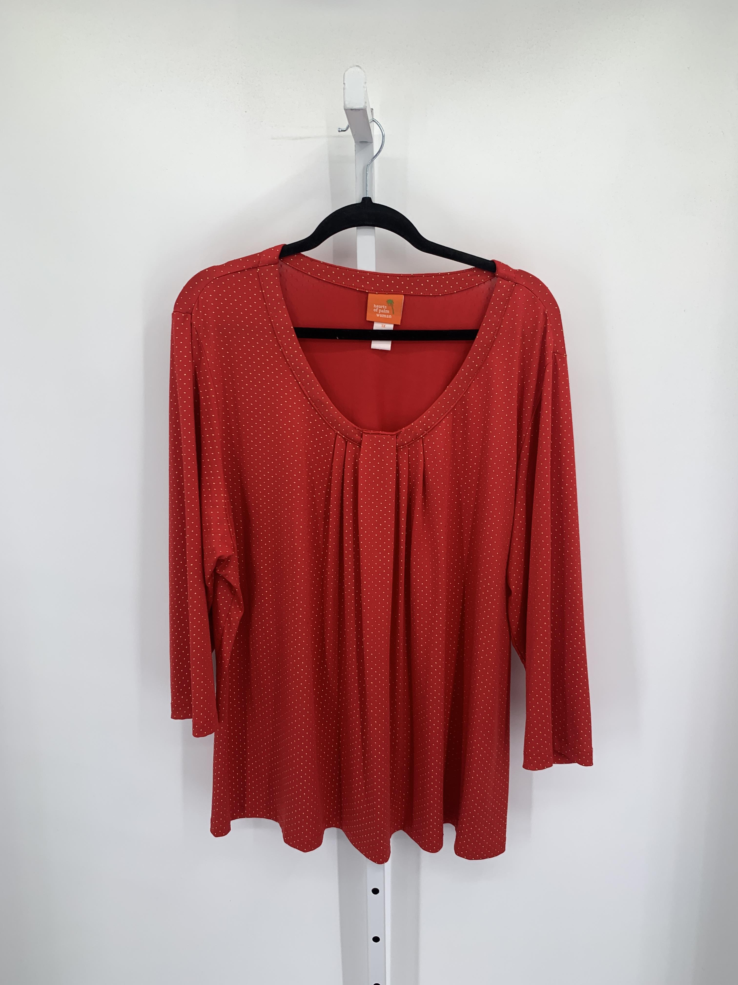 Size 1X Womens 3/4 Sleeve Shirt