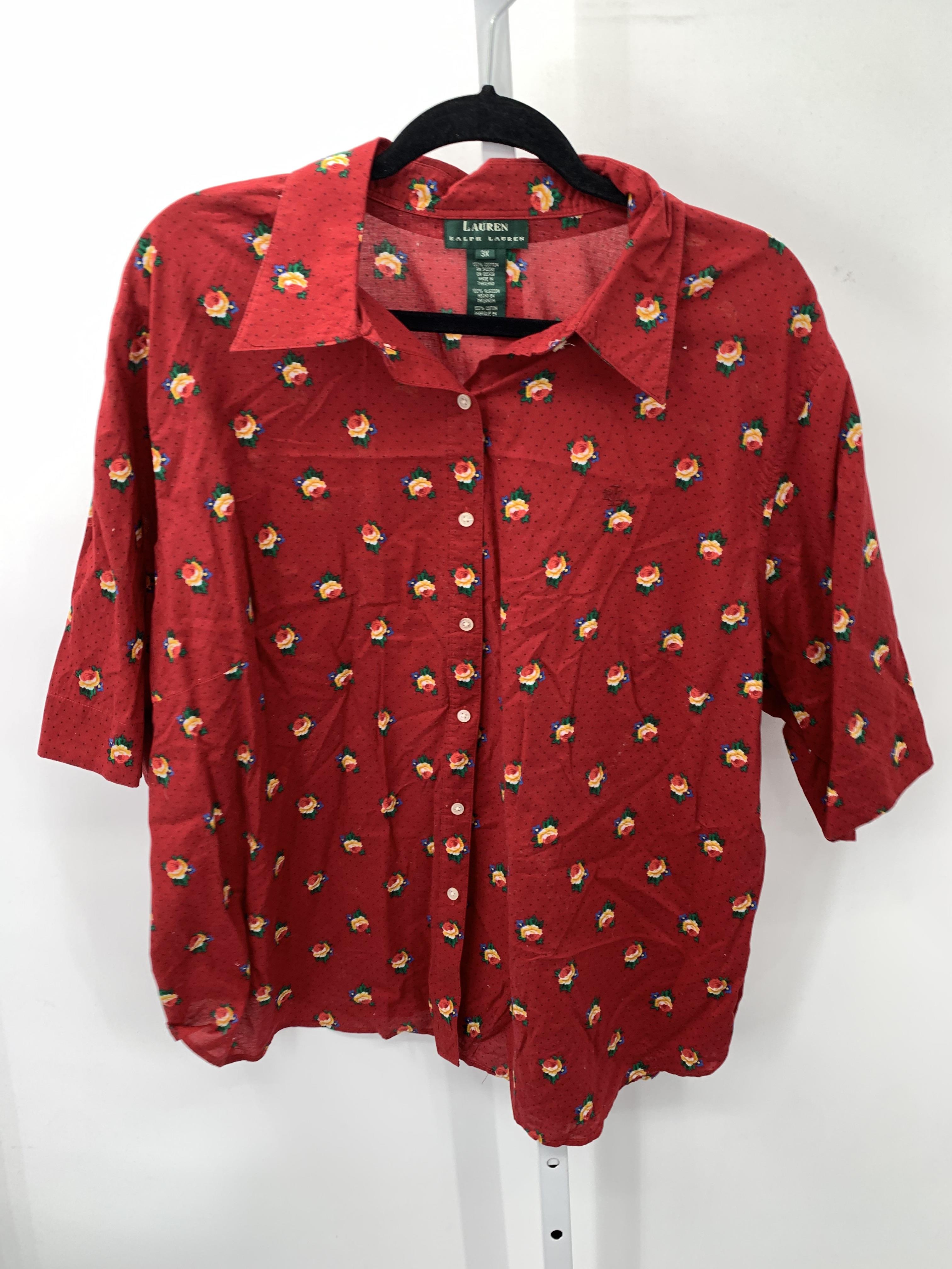 Ralph Lauren Size 3X Womens Short Sleeve Shirt