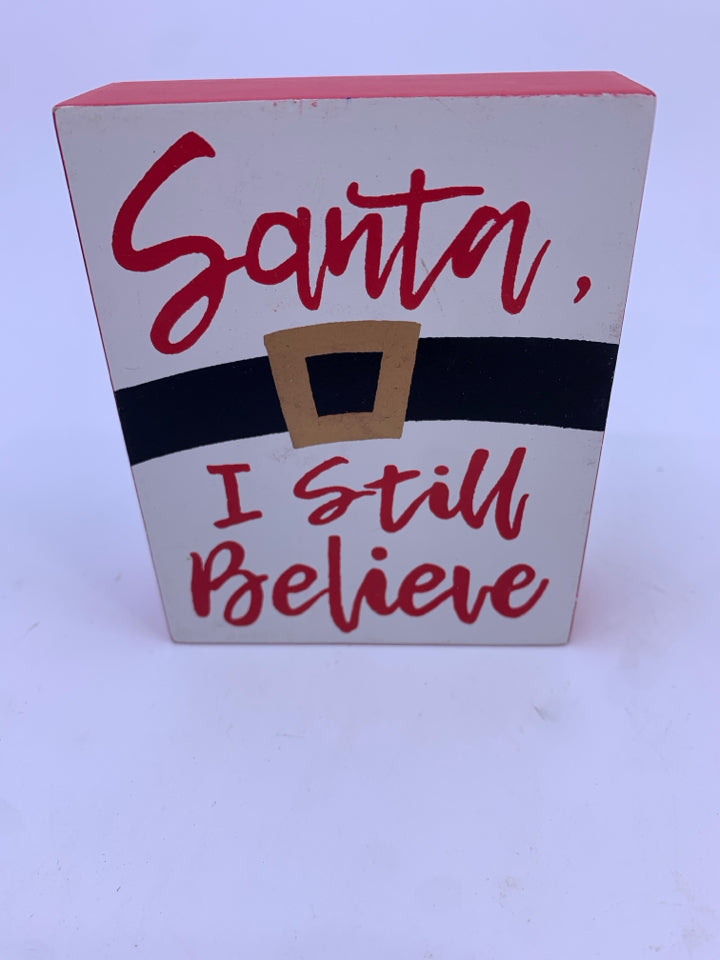 SANTA BLOCK SIGN.