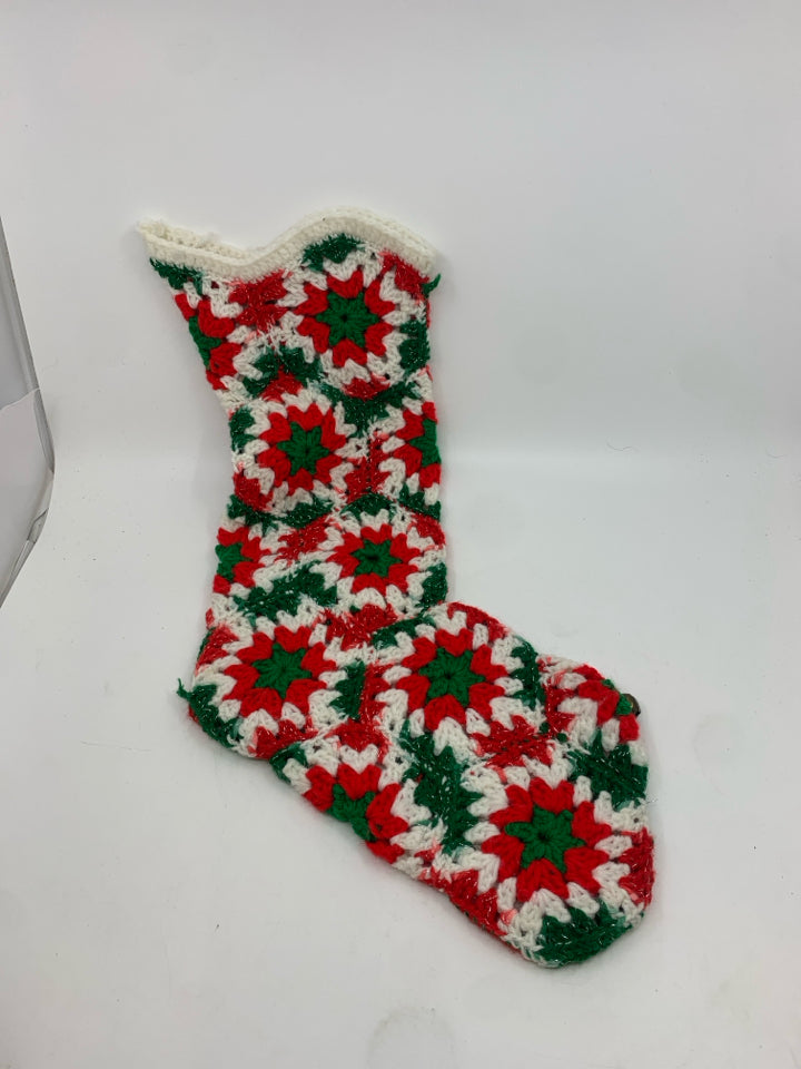 HANDMADE KNIT STOCKING.