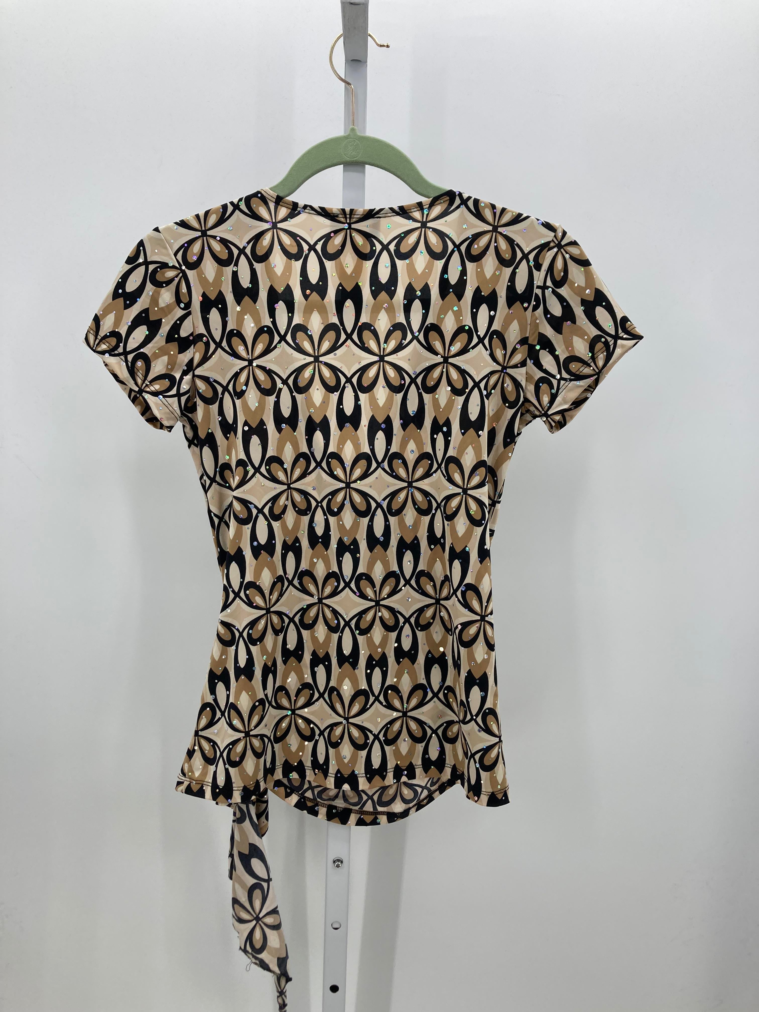 Brittany Black Size Small Misses Short Sleeve Shirt