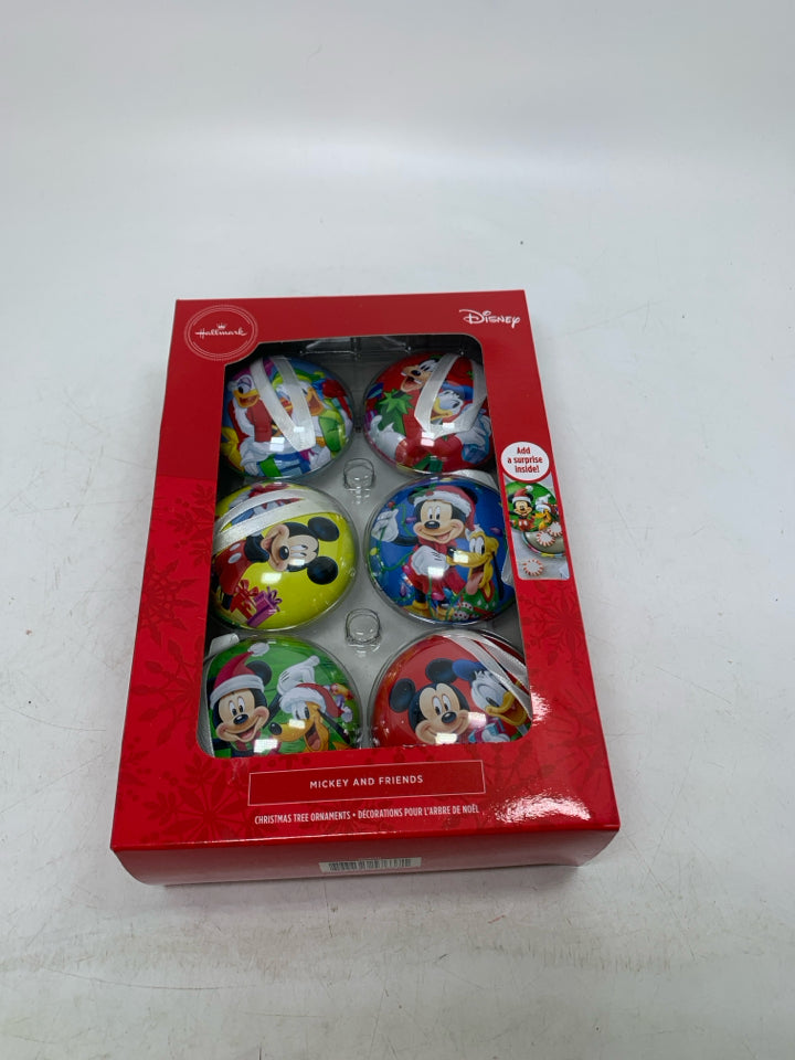 NIP 6 MICKEY MOUSE & FRIENDS METAL ORNAMENTS.