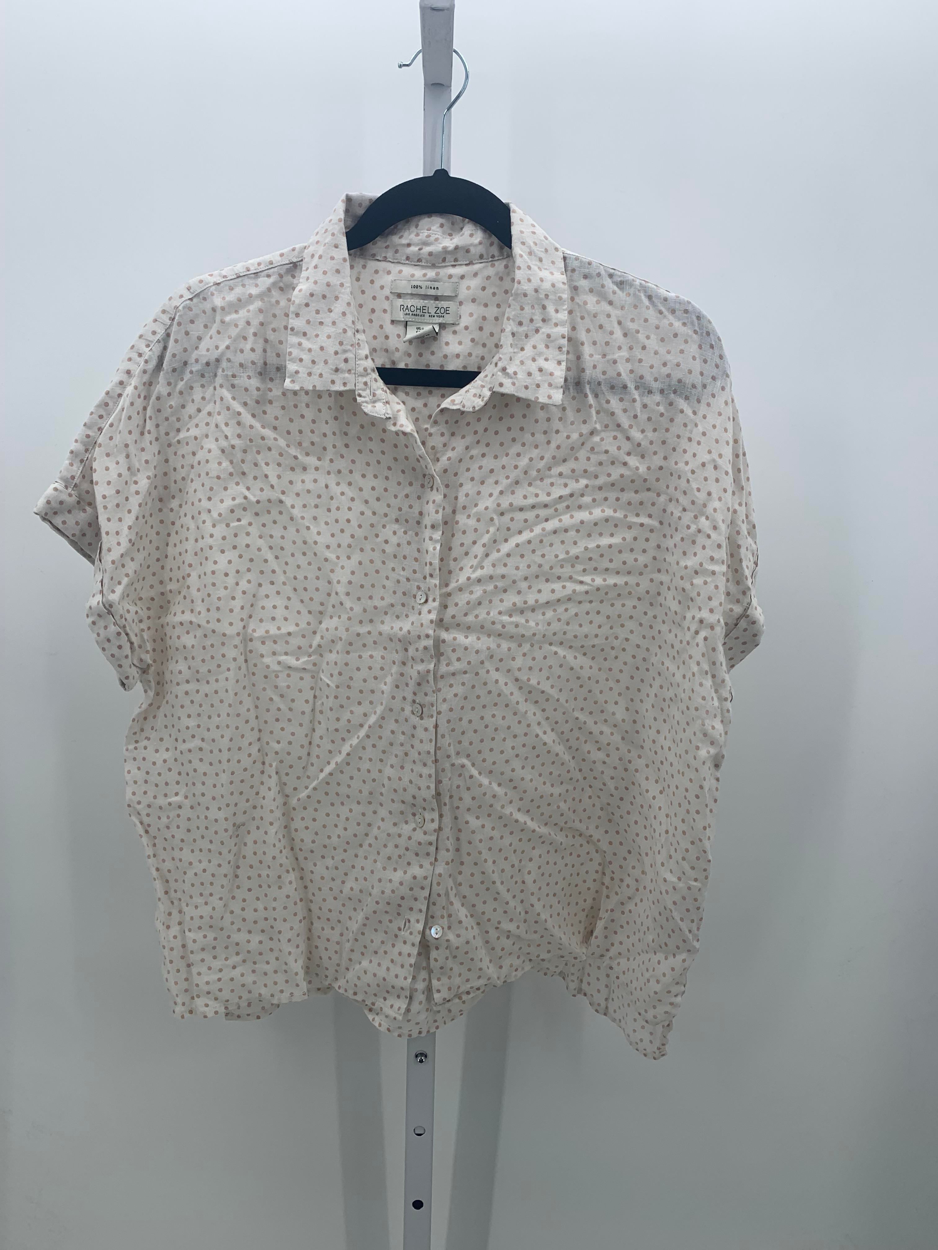 Rachel Zoe Size Large Misses Short Sleeve Shirt