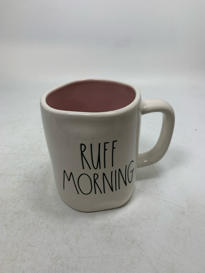 RUFF MORNING PINK INTERIOR MUG.