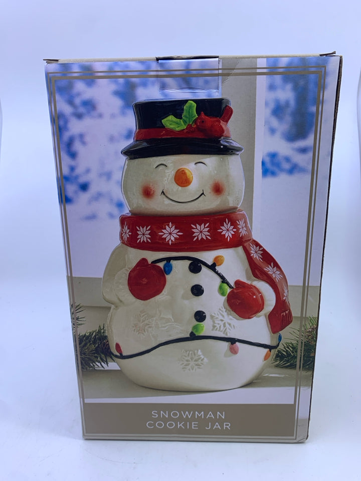 SNOWMAN COOKIE JAR.