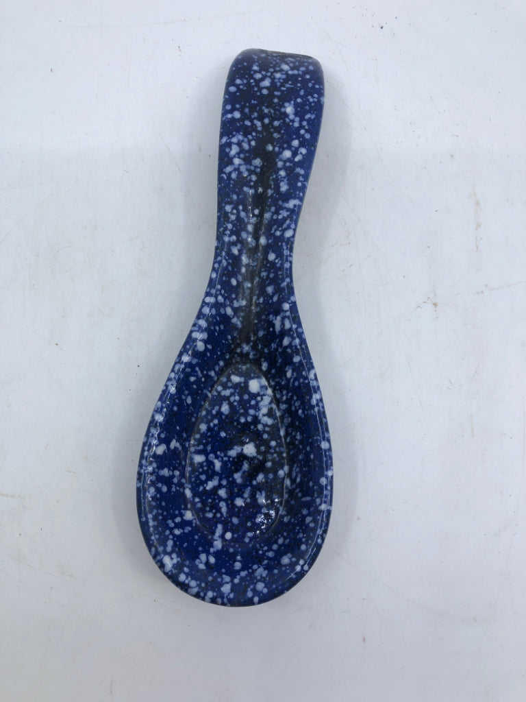 DARK BLUE SPONGE SPOON REST.