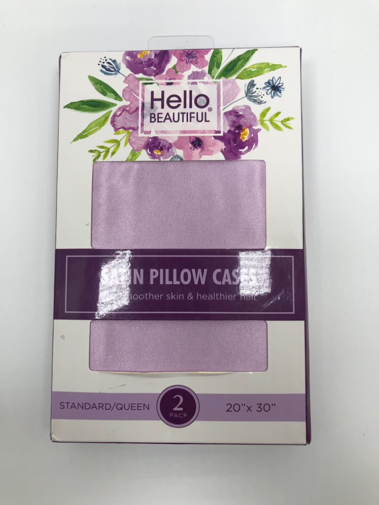NIP QUEEN SATIN PILLOW CASES.