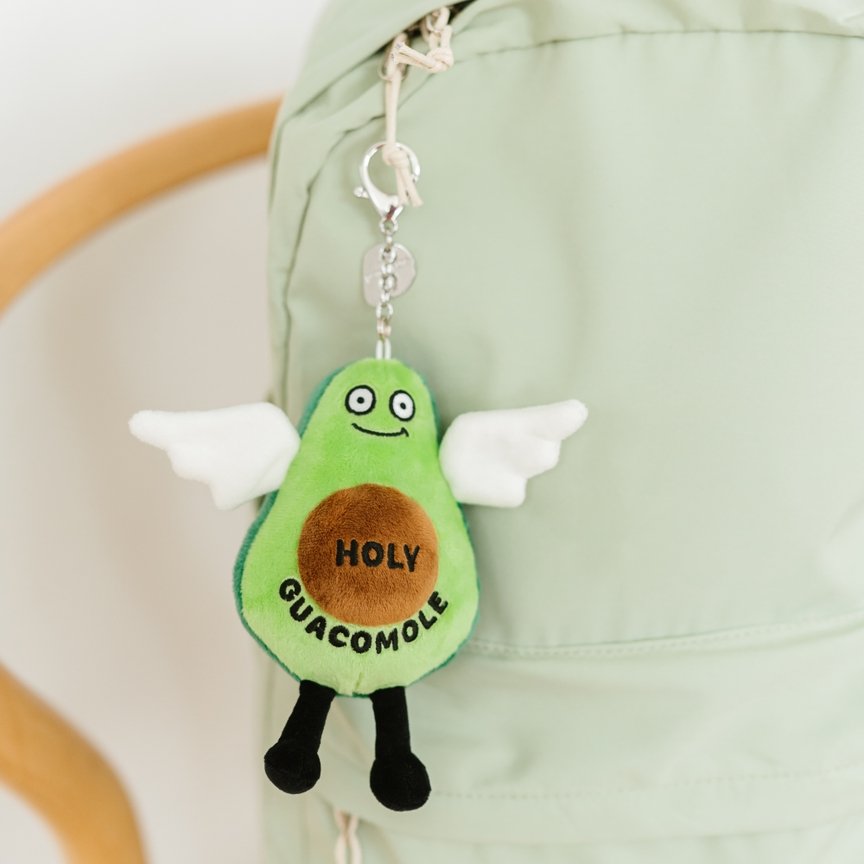 New Guacamole Avocado Plush Bag Charm Keychain