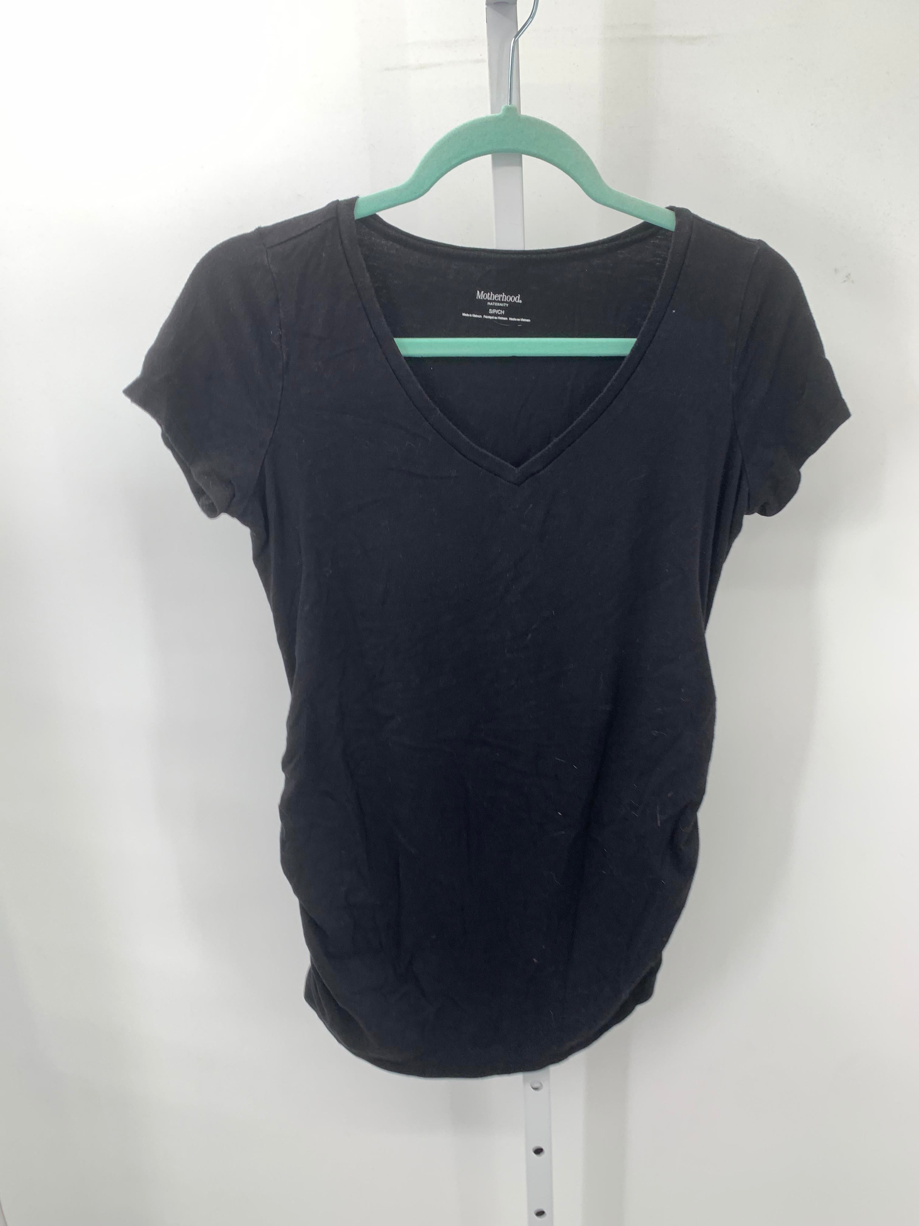 Motherhood Black Size Small Maternity Short Sleeve Shirt