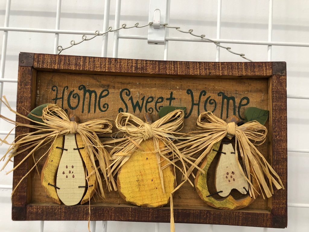 HOME SWEET HOME PEAR WALL DECOR.
