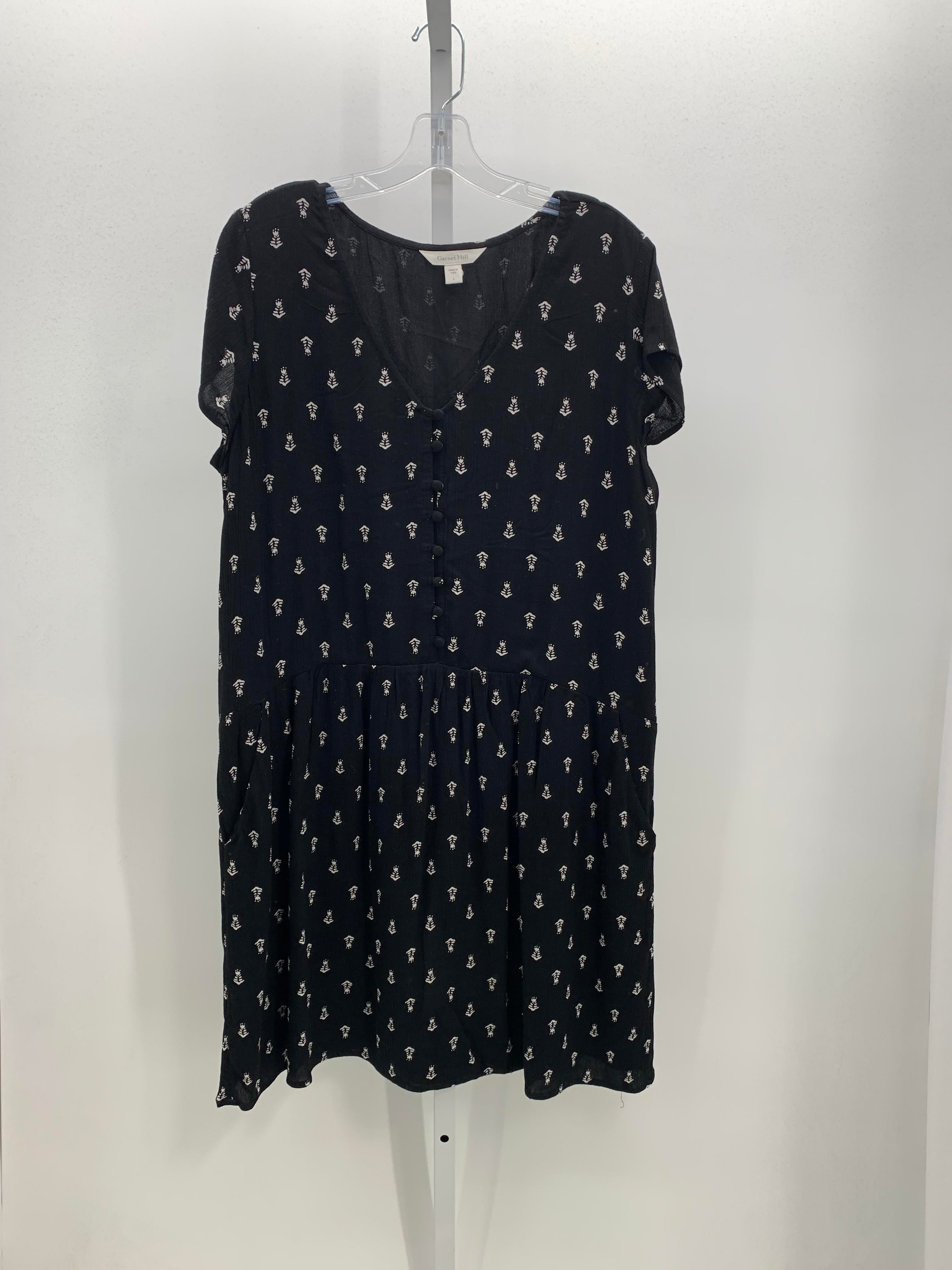 Garnet Hill Size Large Misses Short Sleeve Dress