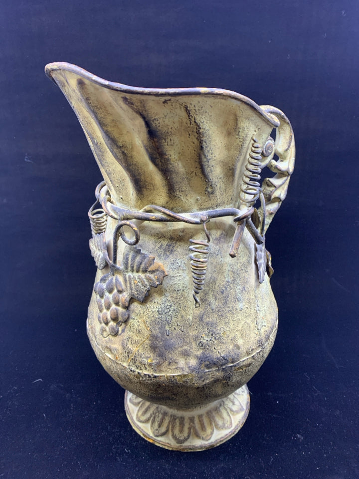 HEAVY METAL DECORATIVE PITCHER.