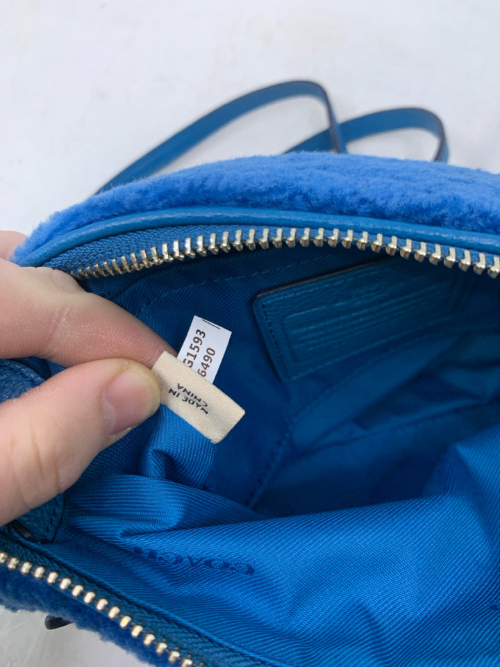 Coach Small Rhyder Prochette in Shearling- New Without Tags