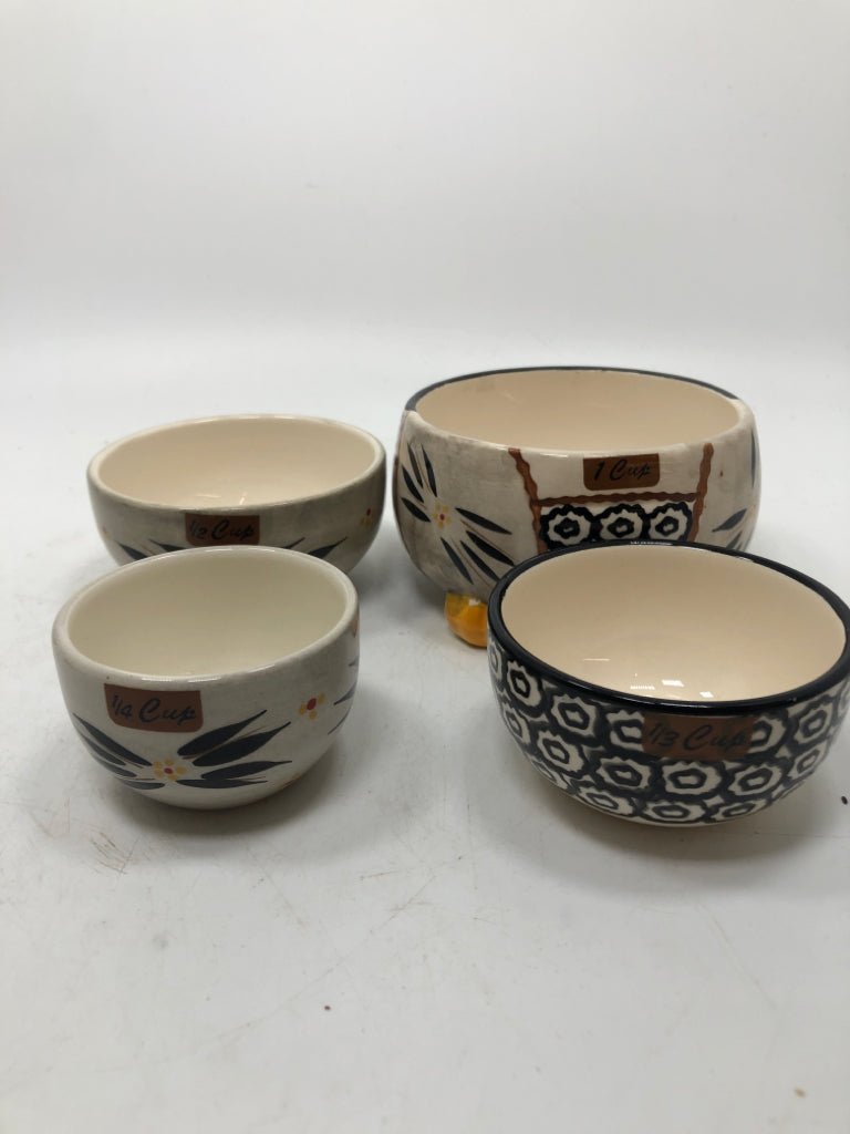 5PC COVERED OWL MEASURING CUPS.