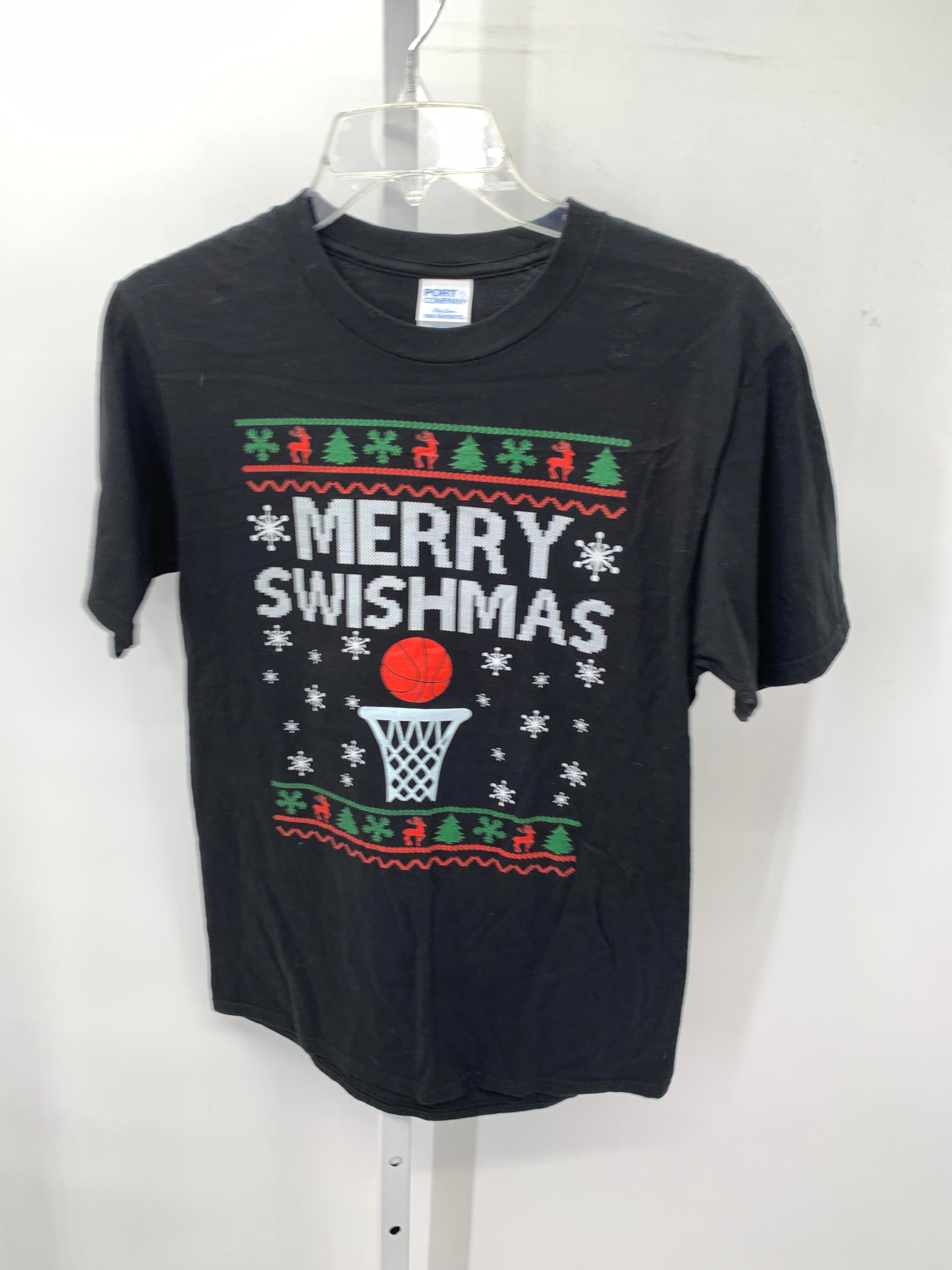 SHORT SLV SHIRT MERRY SWISHMAS.