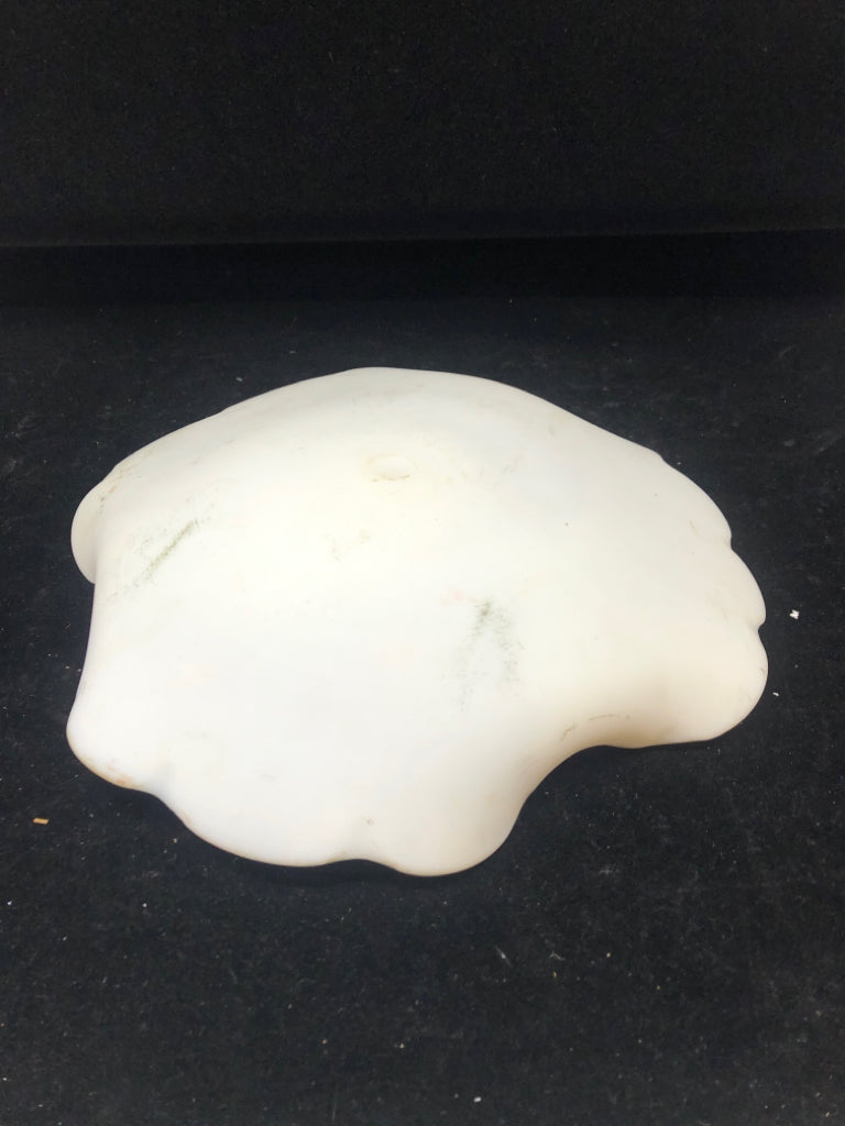 VTG ROSE FROSTED PLATE.