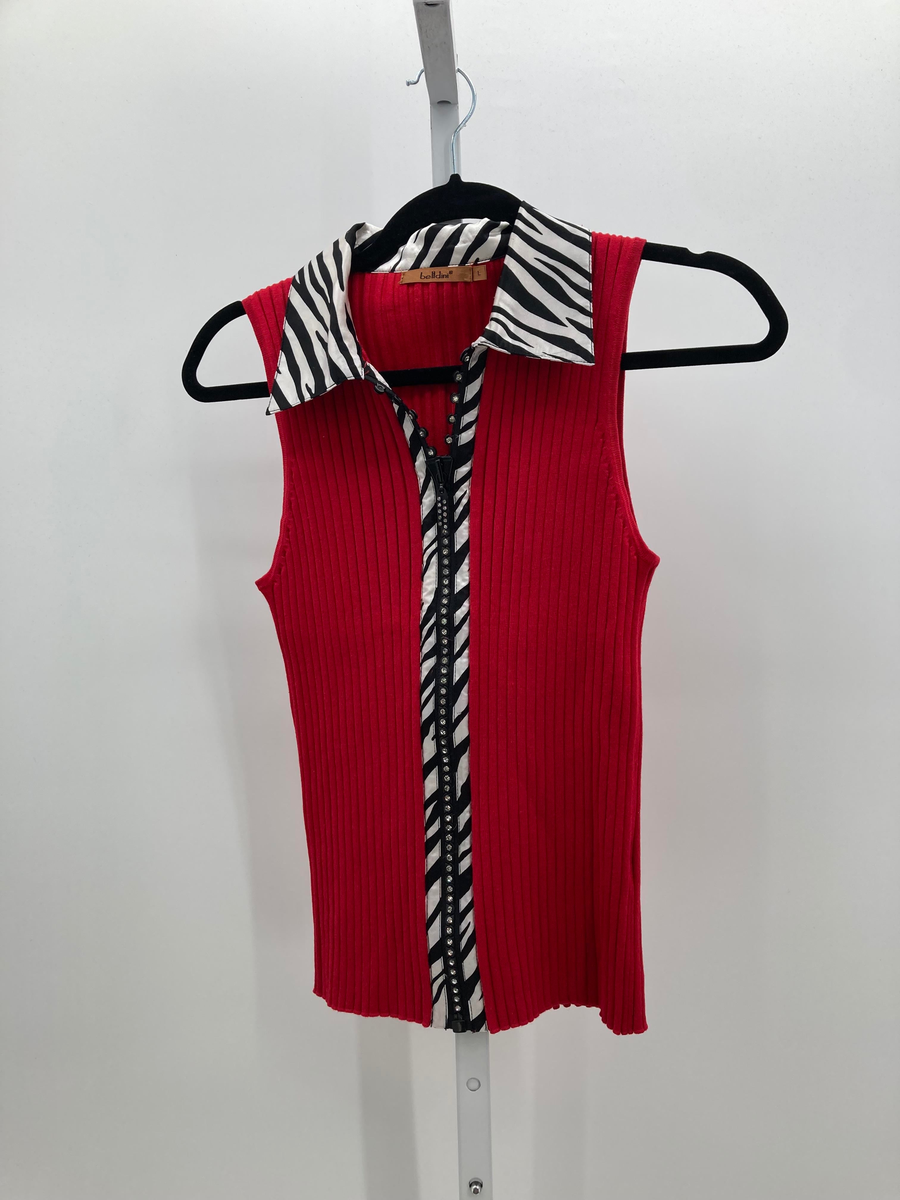 Belldini Size Large Misses Sleeveless Sweater