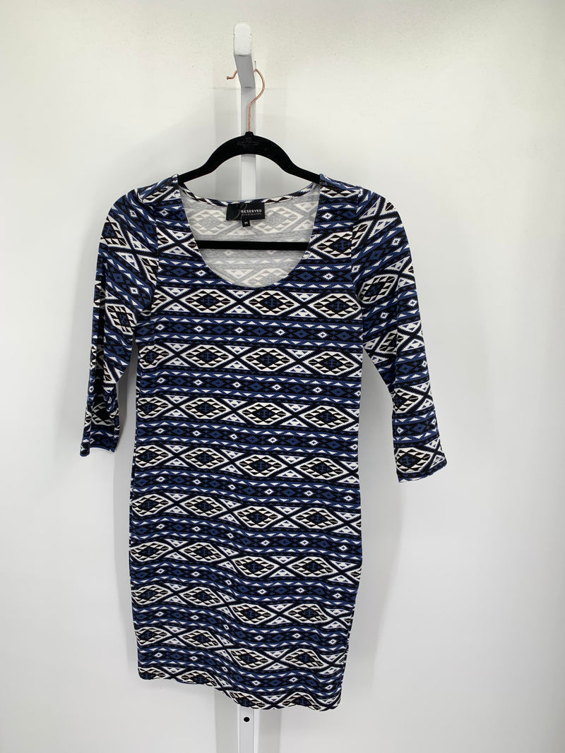 Reserved Size Medium Misses 3/4 Sleeve Dress