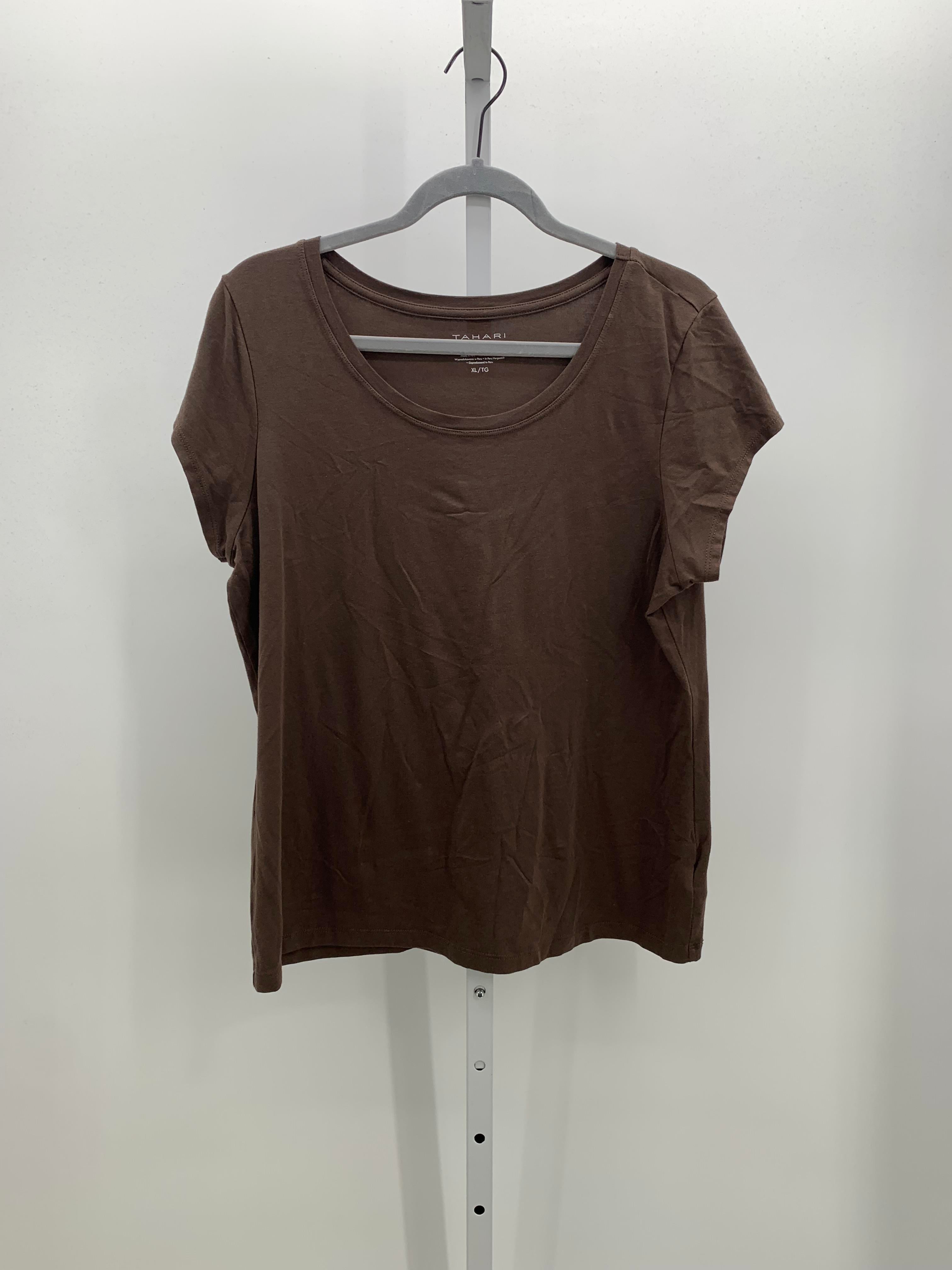 Tahari Size Extra Large Misses Short Sleeve Shirt