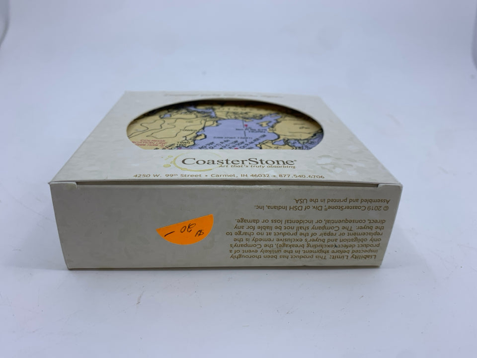 4 NIB WORLD MAP COASTERSTONES.